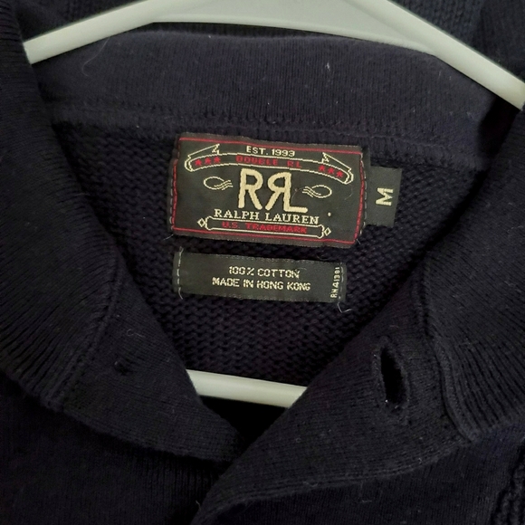 Vtg Ralph Lauren RRL Duble RL Haft Button Sweaters - Picture 4 of 6
